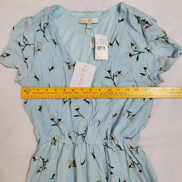 Wayf  New Women’s Blue Floral Midi Dress Size M - Picture 6 of 8